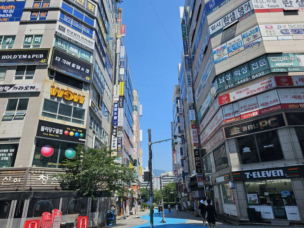 부산 해운대구 좌동 윈프라자동 해운대 좌동 NC뒤편 유동인구 많은 메인술상권 1층 추천자리! 월세 매물번호 12984 사진 1